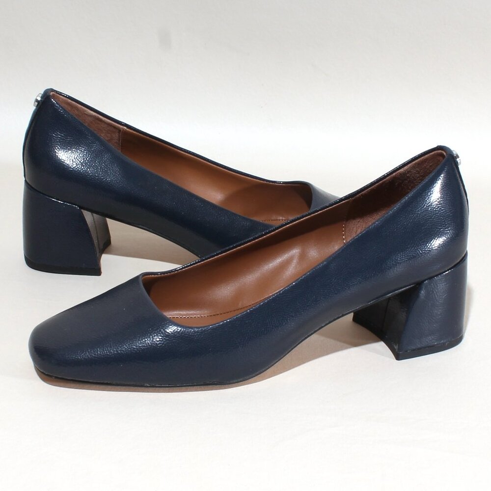 Womens Donald Pliner Pumps Aquarius Size 10 M Blue 2" Chunky Block Heels